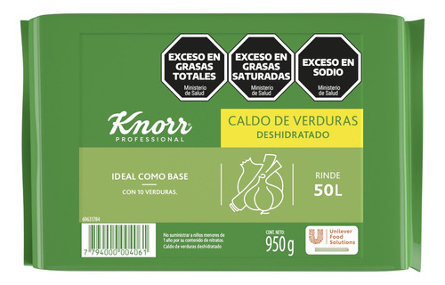 Caldo De Verduras En Pan Knorr 950g X 1 Unidad