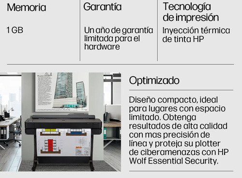 Plotter Hp Designjet T650 36 pulgadas