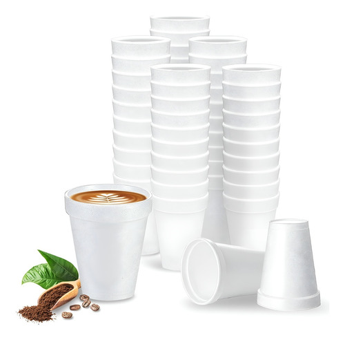 100 Vasos Desechables Plumavit Termico Vaso Cafe 8oz 240ml