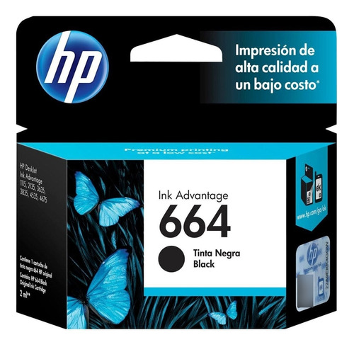 Cartucho De Tinta Hp 664 Negra