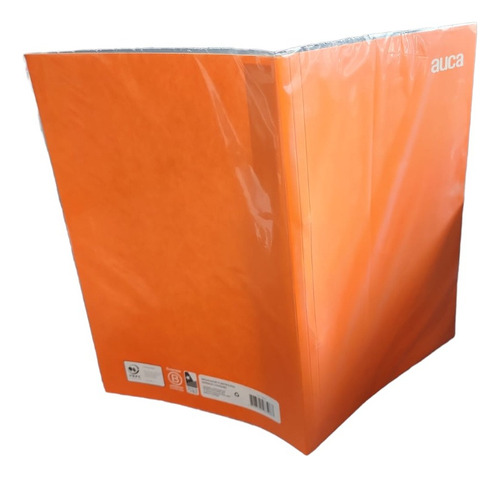 Carpeta Plastificada Con Acco-fastener Oficio Naranja Auca