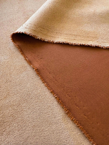 Tela Gamuzada Con Lycra Scuba Gamuza X Metro Premium Beige Liso