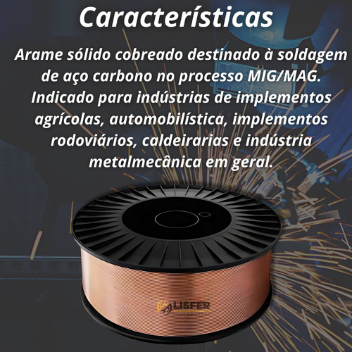 Arame De Solda Com Gás Carretel Mig 1.0mm 15kg Vonder