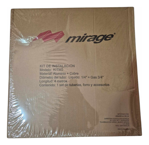 Kit De Instalacion Mirage 1/4 X 3/4 (aluminio) Kitm5