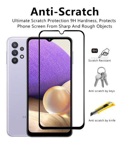 Imagen 6 de 9 de Case Funda Galaxy A32 2021 Protector 360° Con Mica De Vidrio