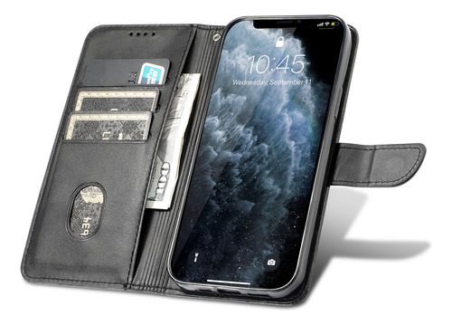 Funda De Piel Tipo Libro Para Vivo S1 Pro/y9s/y15s Con Función Atril Magnética