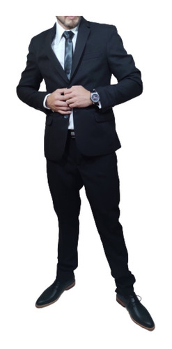 Imagen 5 de 6 de Traje Ambo Entallado Slim Fit Hombre