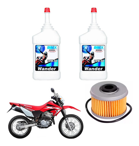 Kit Service Xr 250 Tornado Filtro Aceite + Wander 20w50 Sia+