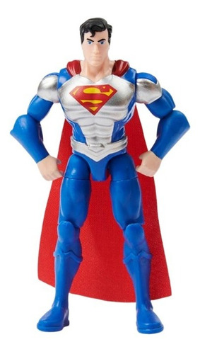 Imagen 2 de 2 de Figura Superman 10cm Traje Metalico Universo Extendido Dc