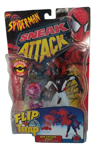 Toybiz 1998 Sneak Attack Spiderman White & Black Jp