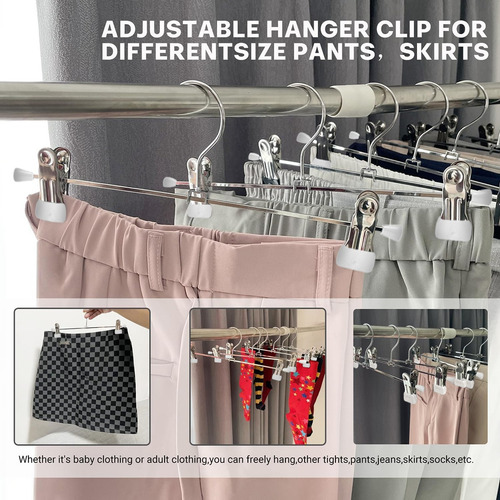 De Perchas Ganchos Para Ropa Acero Inoxidable Con Clips