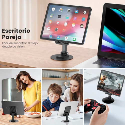 Soporte Para Celular Base Giratoria 360, Soporte Plegable