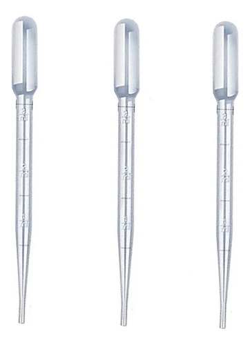 Pipeta Pasteur De Plástico De 3 Ml: 100 Unidades Para Labora