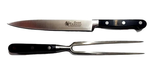 Juego Trento Asador 2 Piezas Tenedor/trinche-cuchillo Madera