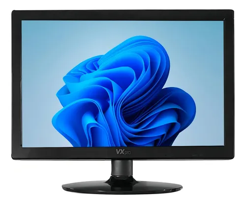 Monitor 15" LED HD 60Hz 5ms HDMI e VGA furação para suporte ideal para PDV e escritórios VXpro VX154X cor preto