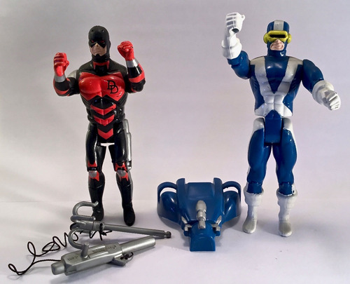 Marvel Superheroes 2 Figuras Daredevil Laser Light Eyes 1990