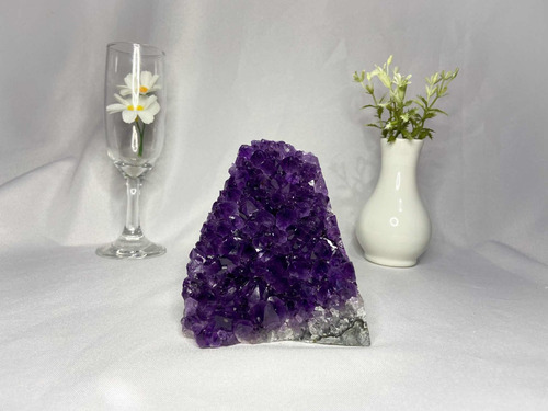 Drusa De Ametista Bruta Quartzo Cristal Geodo Natural Roxo Escuro