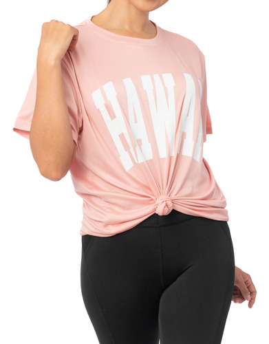 Playera Oversize Dama Cuello Redondo Manga Corta Mujer 