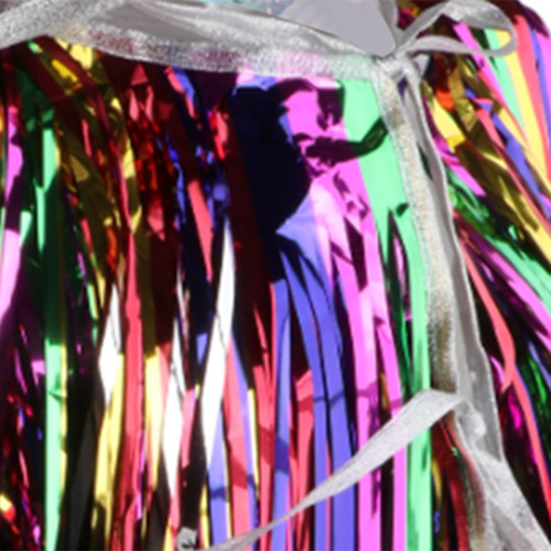 Chaqueta Con Borlas, Prenda De Vestir Manga Corta Oscura