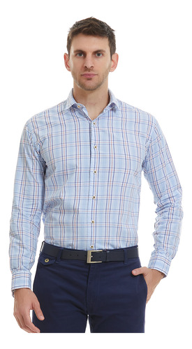 Camisa Hombre Business Casual A Cuadros Slim Vittorio Forti