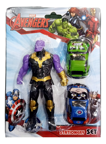 Set De Figuras De Accion De Marvel Con Carritos De Carrera