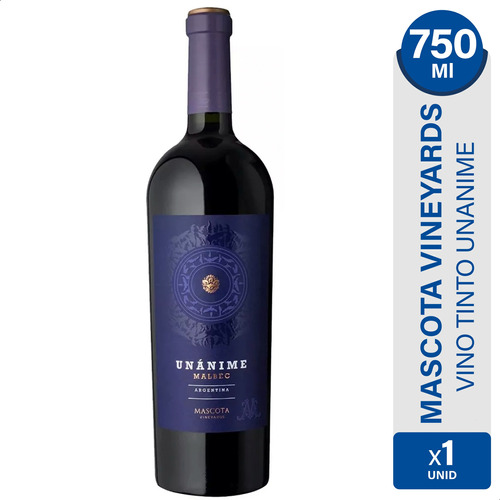 Vino Tinto Malbec Unanime Mascota Vineyards - 01mercado