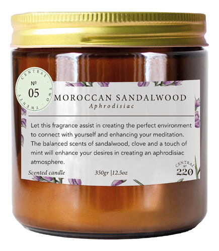 Central220, 05 Moroccan Sandalwood Vela Grande 350 Gr