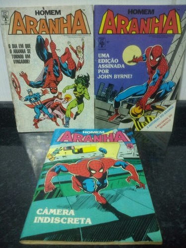 Lote 3 Hq Homem-aranha C/ Vingadores - Abril 1988 Rjhm