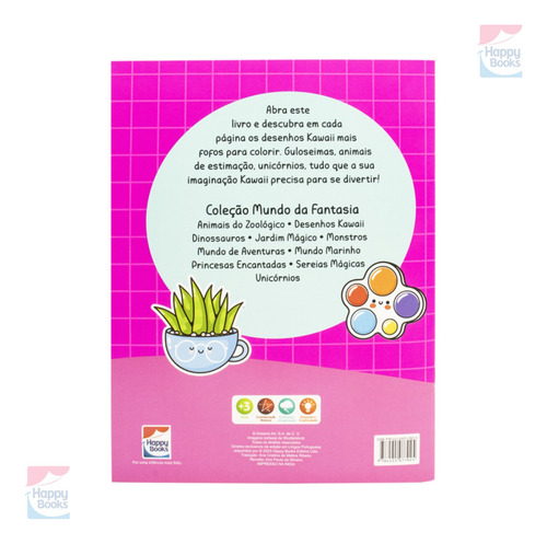 Livro De Colorir Para Pintar Desenhos Kawaii Para Colorir | Happy Books