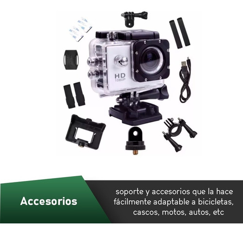 Oferta! Camara Deportiva Hd 1080p Sumergible + Garantia!