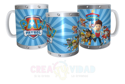 Taza Dibujos Paw Patrol C/caja Diseños#01 Patrulla Canina