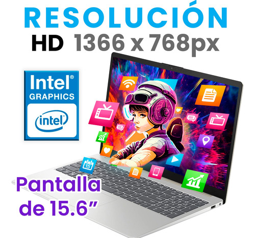 Laptop Hp 15.6 Core I5 12th 16gb Ram 512gb Ssd + Maletín Plateado