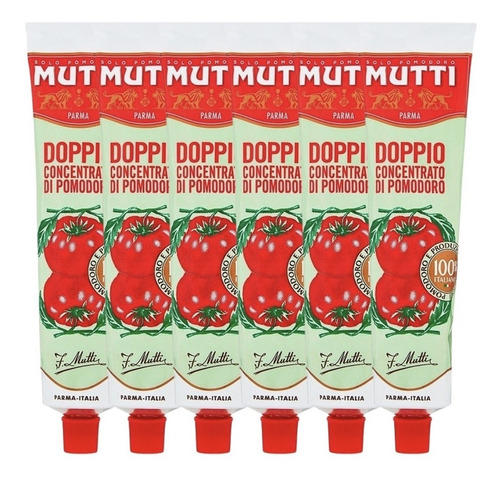 Mutti Extracto De Tomate Italiano Concentrado 130 Gr. Pack 6