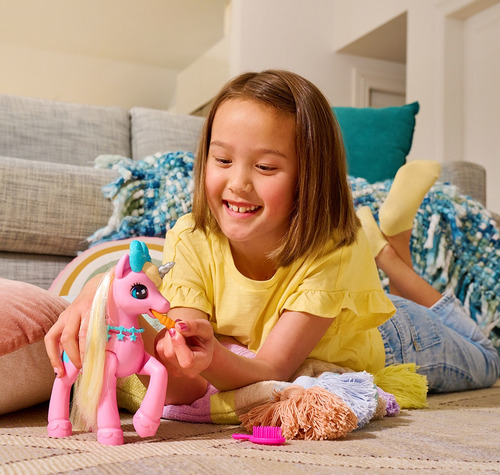 Unicornio Magico Pets Alive Robotico Con Luces Y Sonido S-2 Color Rosa Chicle