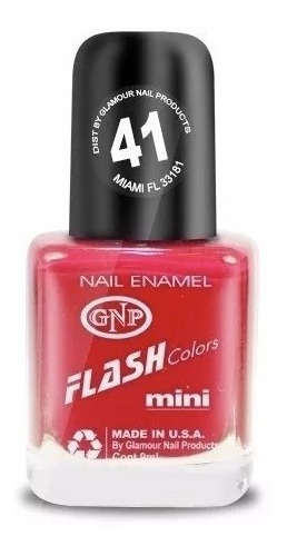 Esmalte De Uñas Americano Gnp Nro.41 Rojo Rosa Nice