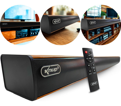 Home Theater Soundbar Sound Bar Homer Bluetooth Caixa De Som Cor Preto 127/220v
