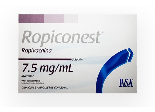 Ropivacaina 7.5 Mg/ml C/5pz Ropiconest Sabor Sin Sabor