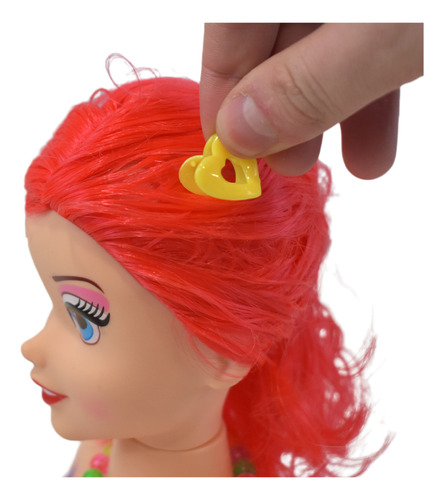 Cabeza De Muñeca Para Peinar Grande Con Accesorios