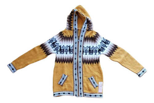 Sweater Campera Pullover Alpaca Capucha Unisex Niños/as T.12