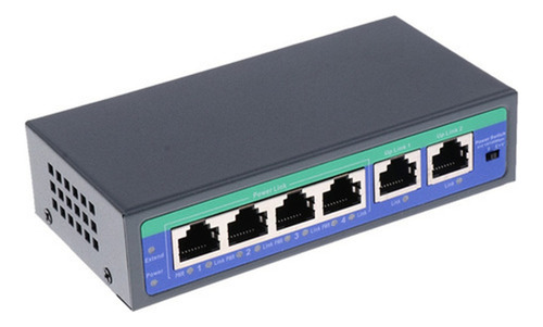 A Puerto De 6 Puertos 10 / 100 Mbps 4 Poe Y 2 Uplink Power