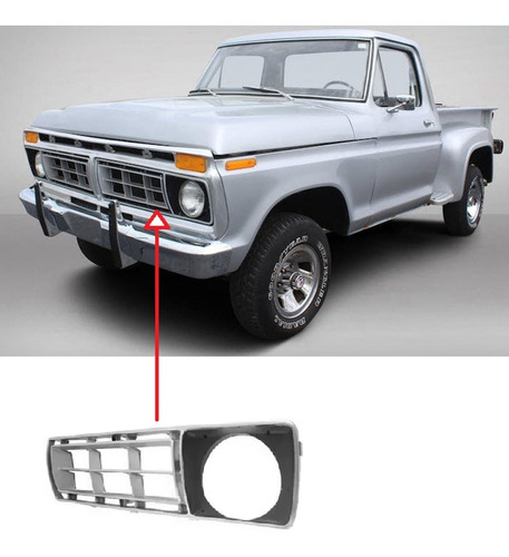 Parrilla Rejilla Inserto Ford F100 1974 1975 1976 1977 Izq