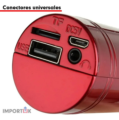 Microfono Bocina Karaoke Bluetooth Speaker Inalambrico Led