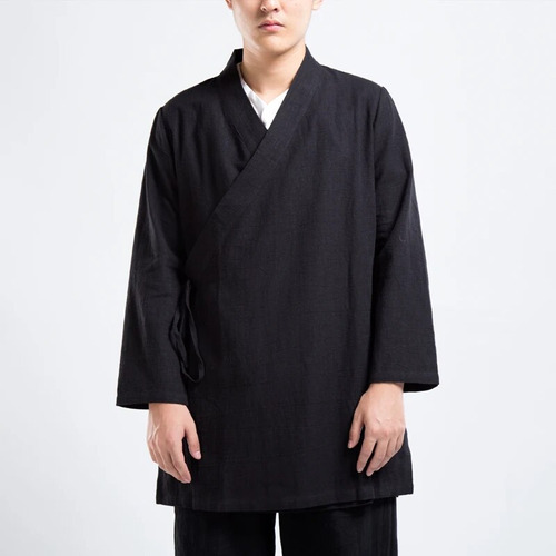 Camisas Hanfu Mejoradas Para Hombre, Chaqueta De Lino, Traje