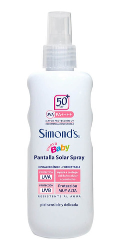 Pantalla Solar Baby Spf 50+ Spray Piel Sensible 100 Ml