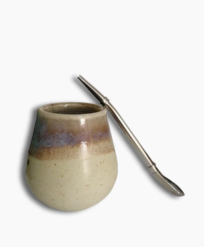 Imagen 2 de 3 de Mate Argentino Con Bombilla | Vaso Para Tomar Té Con Pajilla