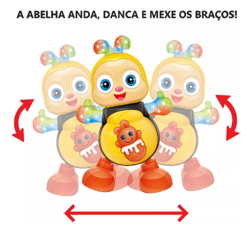 2 Conjuntos De Brinquedos Infantis Musical Dancer Bee Com Lu