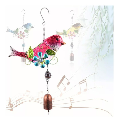 Pájaro De Cristal Wind Chime Jardín Decoración Regalo