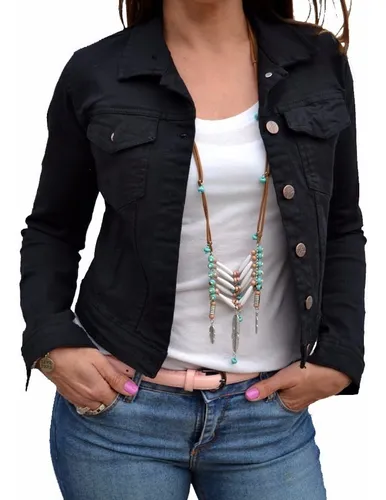 Campera De Jean Verde Militar Mujer The Big Shop