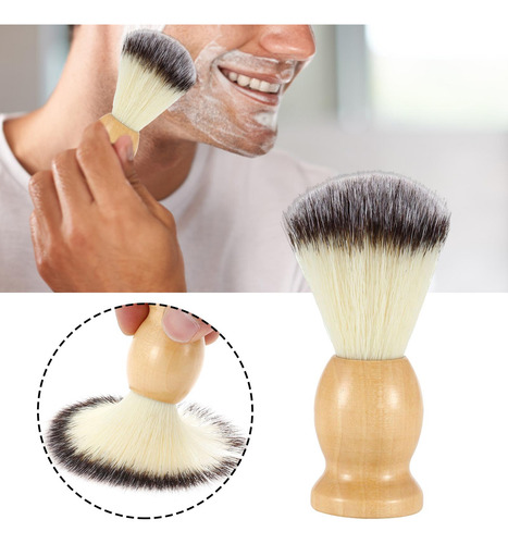 Pincel De Barbear Masculino Com Cabo De Madeira, Escova De