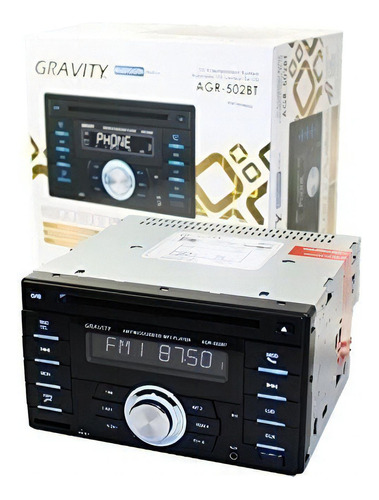 Radio para auto Gravity AGR-502BT con USB, bluetooth y lector de tarjeta SD